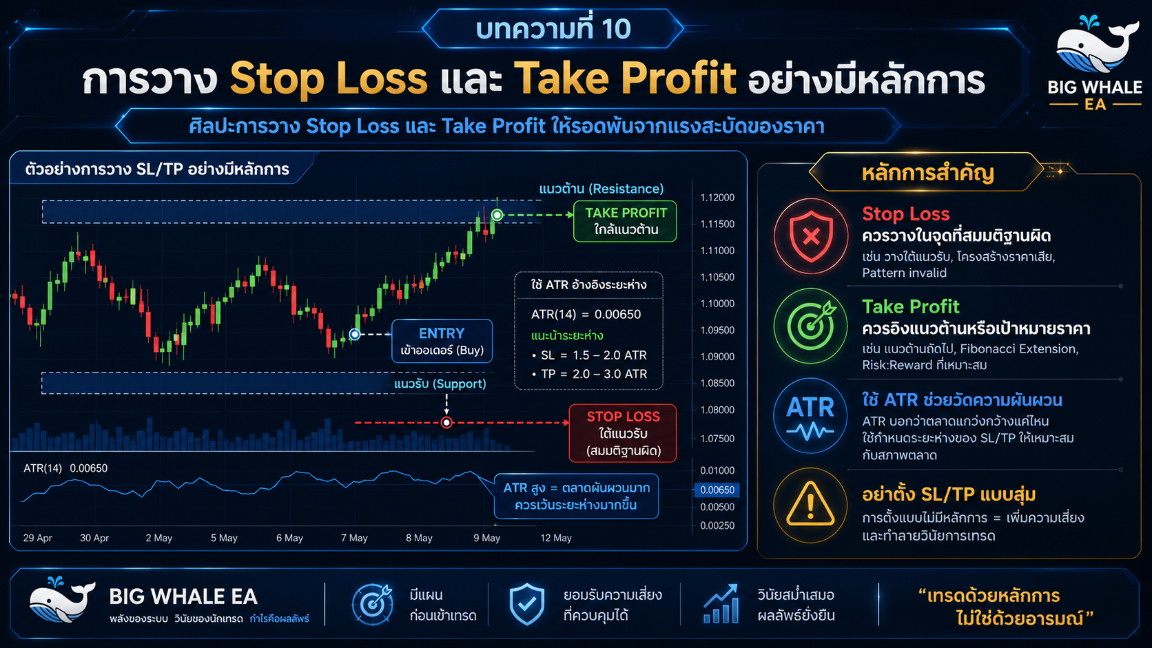 ศิลปะการวาง Stop Loss และ Take Profit ให้รอดพ้นจากแรงสะบัดของราคา