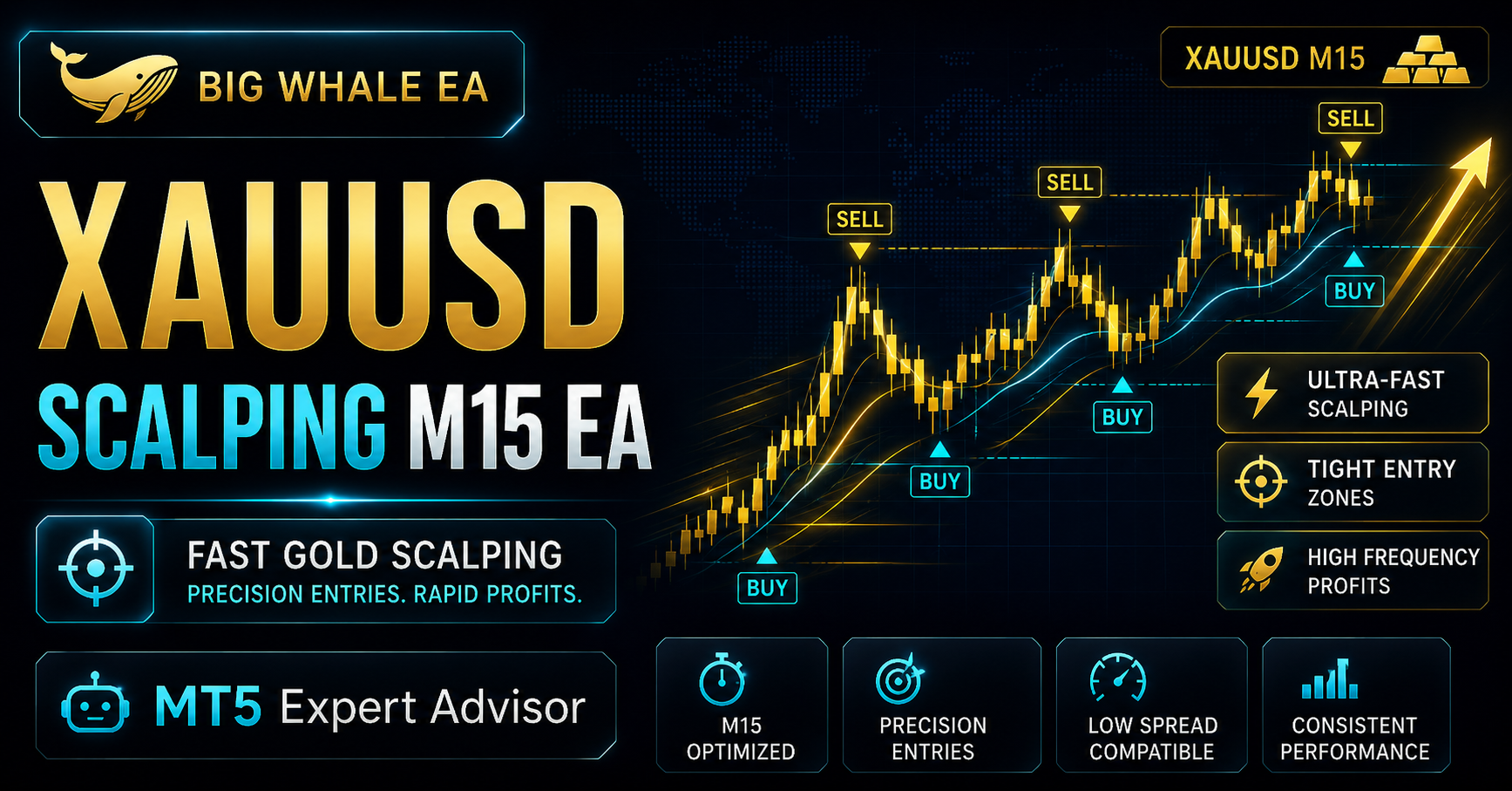 Big Whale XAUUSD Scalping M15 EA